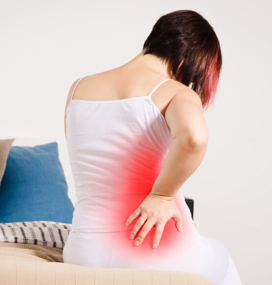 low back pain with osteochondrosis of the spine